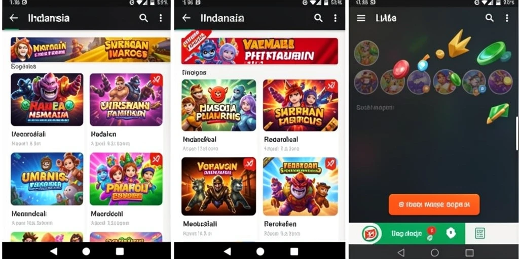 Tampilan utama aplikasi JKTGAME yang menarik.