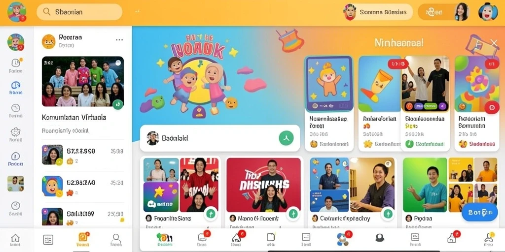 Tampilan antarmuka utama NEX288 yang menarik.
