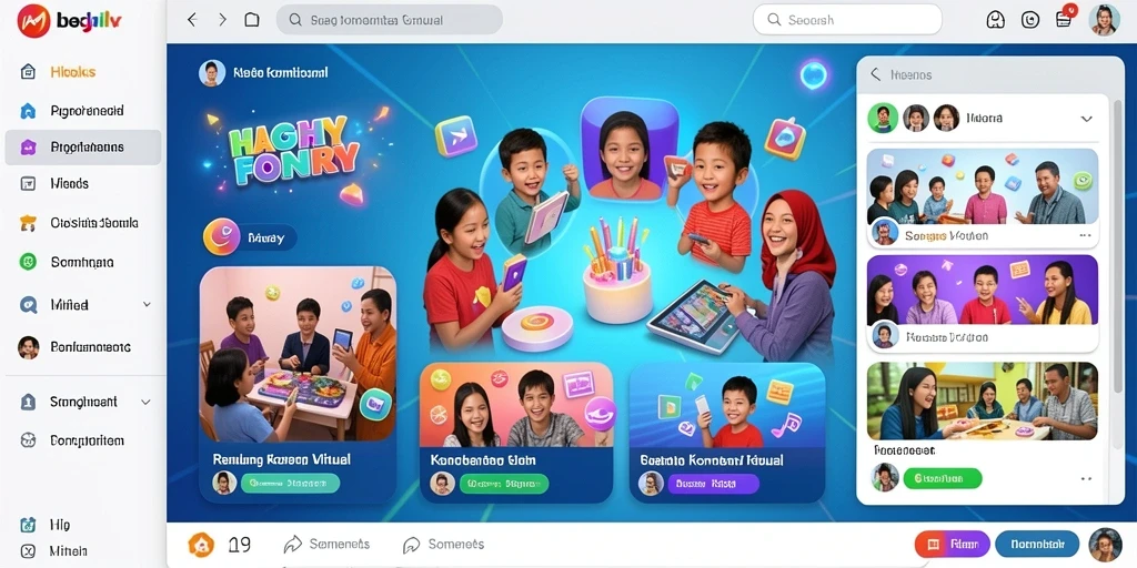 Tampilan grafis yang memukau dengan warna cerah.